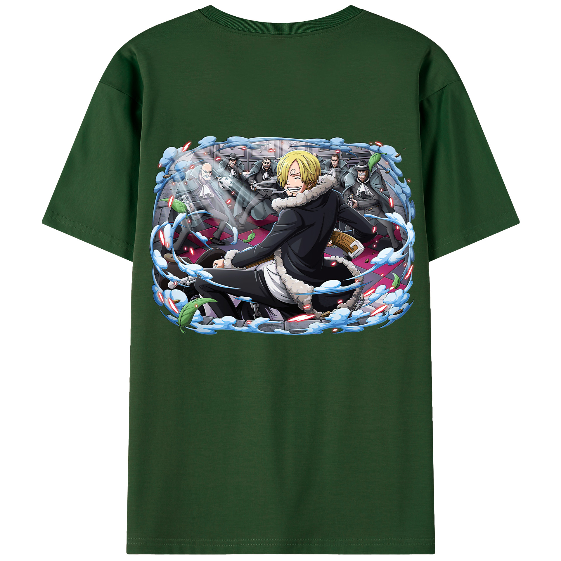 ワンピース サンジ ONE PIECE Sanji 綿100％半袖Tシャツ（背面プリント）